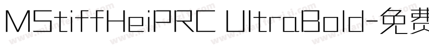 MStiffHeiPRC UItraBold字体转换